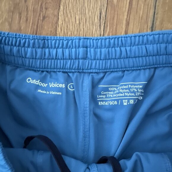 Outdoor Voices Men's High Stride Lined Train Short Blue Size L - Picture 4 of 6